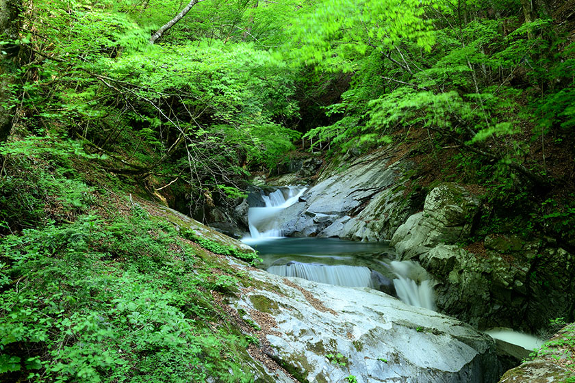 西沢渓谷／七ツ釜五段の滝